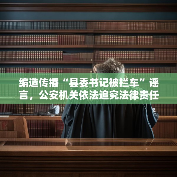 编造传播“县委书记被拦车”谣言，公安机关依法追究法律责任
