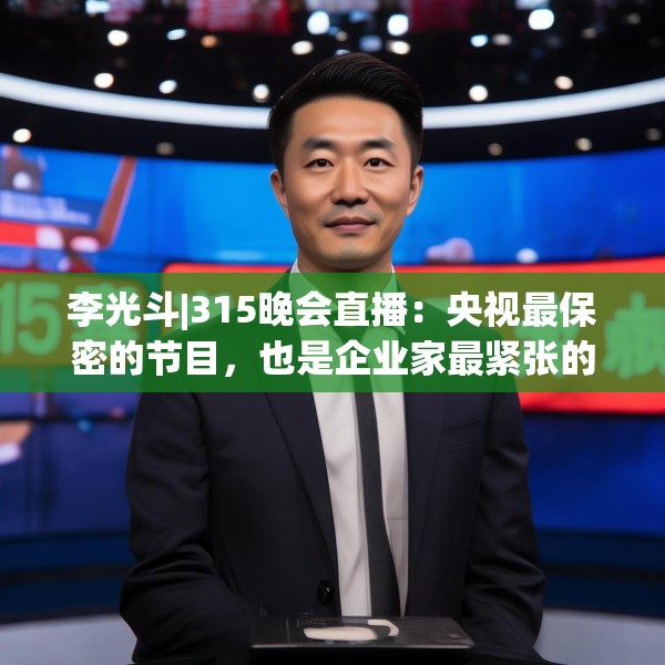 李光斗|315晚会直播：央视最保密的节目，也是企业家最紧张的日子