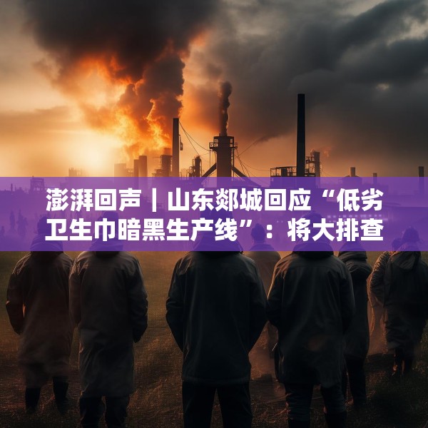 澎湃回声｜山东郯城回应“低劣卫生巾暗黑生产线”：将大排查