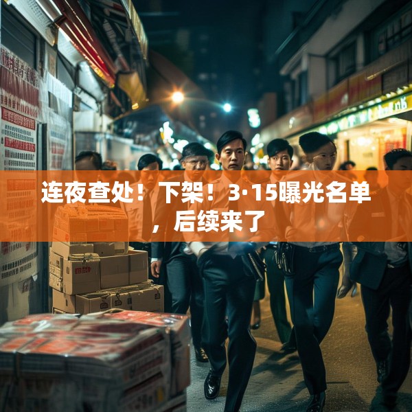 连夜查处！下架！3·15曝光名单，后续来了