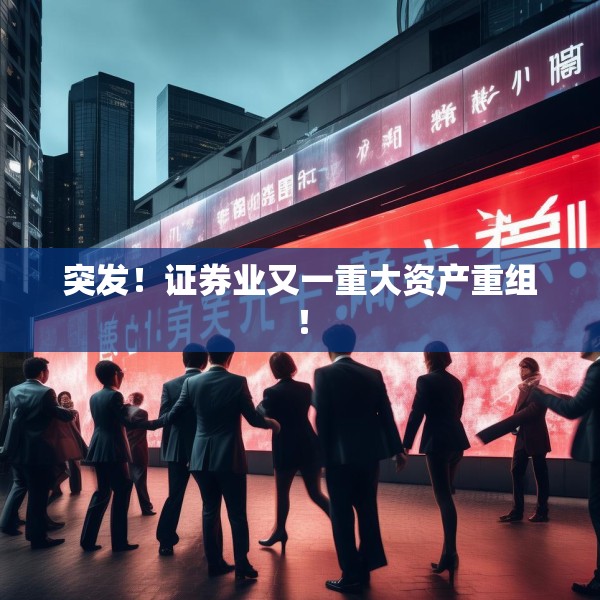突发！证券业又一重大资产重组！