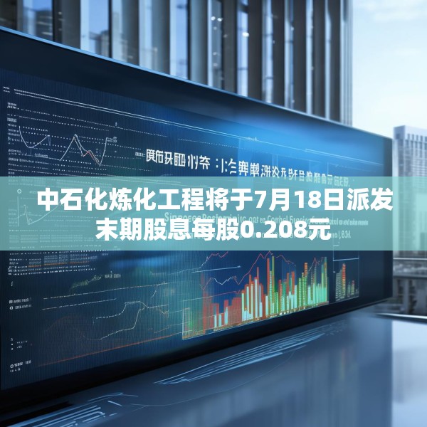 中石化炼化工程将于7月18日派发末期股息每股0.208元