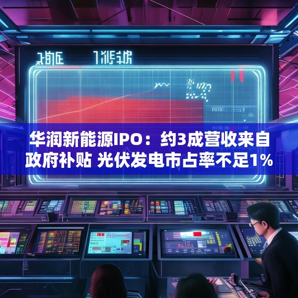 华润新能源IPO：约3成营收来自政府补贴 光伏发电市占率不足1%