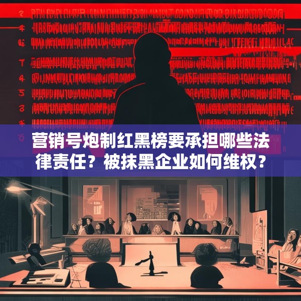 营销号炮制红黑榜要承担哪些法律责任？被抹黑企业如何维权？