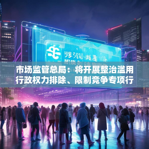 市场监管总局：将开展整治滥用行政权力排除、限制竞争专项行动