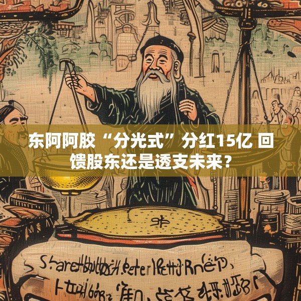 东阿阿胶“分光式”分红15亿 回馈股东还是透支未来？