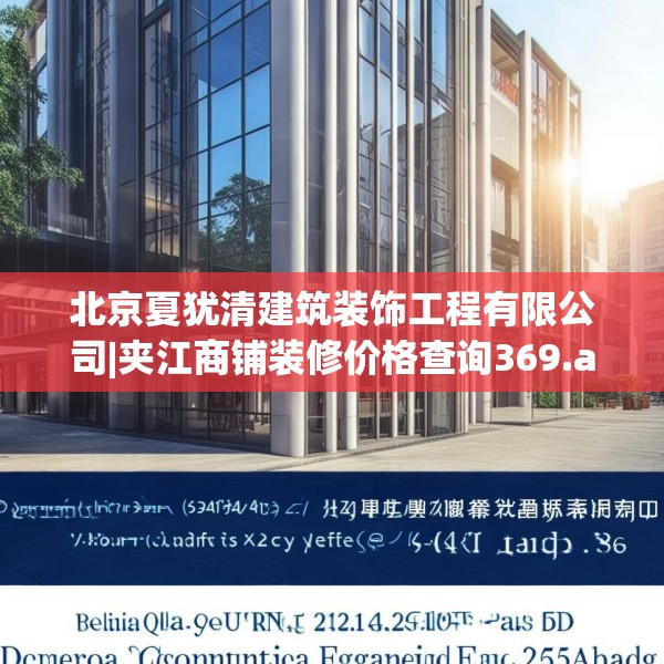 北京夏犹清建筑装饰工程有限公司|夹江商铺装修价格查询369.a245b246c249fgy.256fghfd