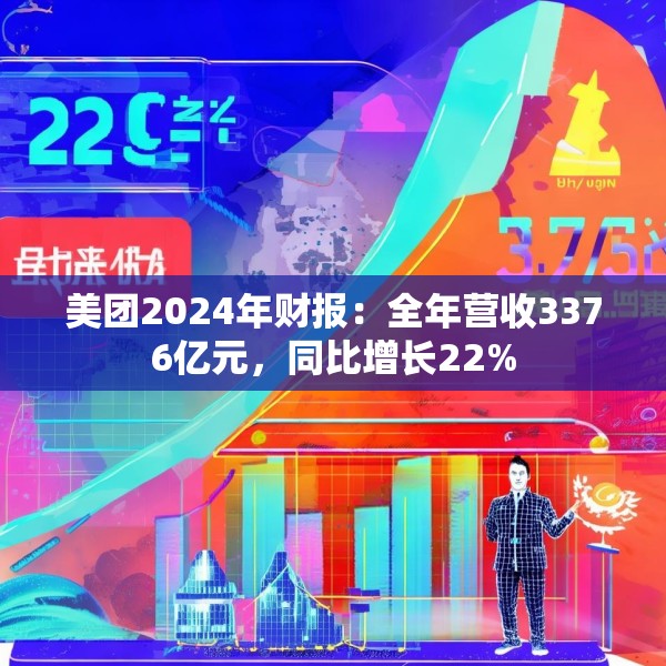 美团2024年财报：全年营收3376亿元，同比增长22%