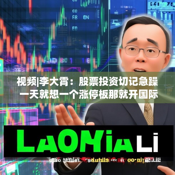 视频|李大霄：股票投资切记急躁 一天就想一个涨停板那就开国际玩笑了