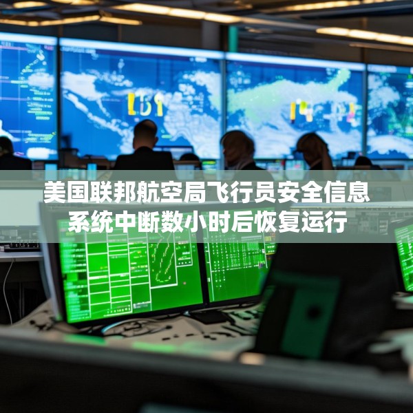 美国联邦航空局飞行员安全信息系统中断数小时后恢复运行
