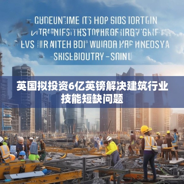 英国拟投资6亿英镑解决建筑行业技能短缺问题