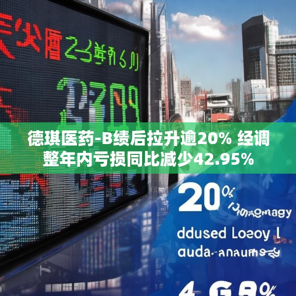 德琪医药-B绩后拉升逾20% 经调整年内亏损同比减少42.95%