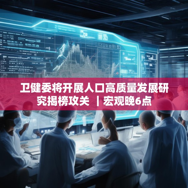 卫健委将开展人口高质量发展研究揭榜攻关 ｜宏观晚6点