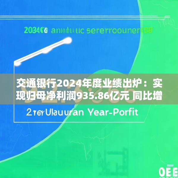 交通银行2024年度业绩出炉：实现归母净利润935.86亿元 同比增长0.93%