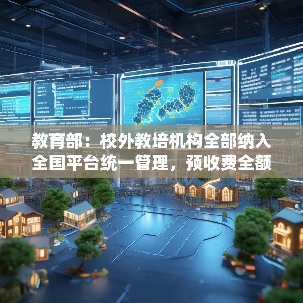 教育部：校外教培机构全部纳入全国平台统一管理，预收费全额纳入监管