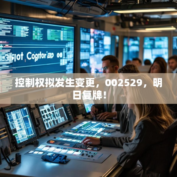 控制权拟发生变更，002529，明日复牌！