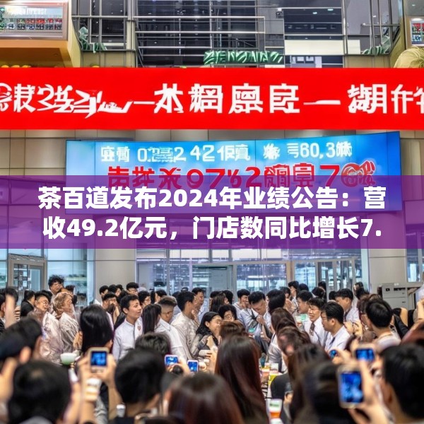 茶百道发布2024年业绩公告：营收49.2亿元，门店数同比增长7.6%