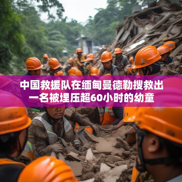 中国救援队在缅甸曼德勒搜救出一名被埋压超60小时的幼童