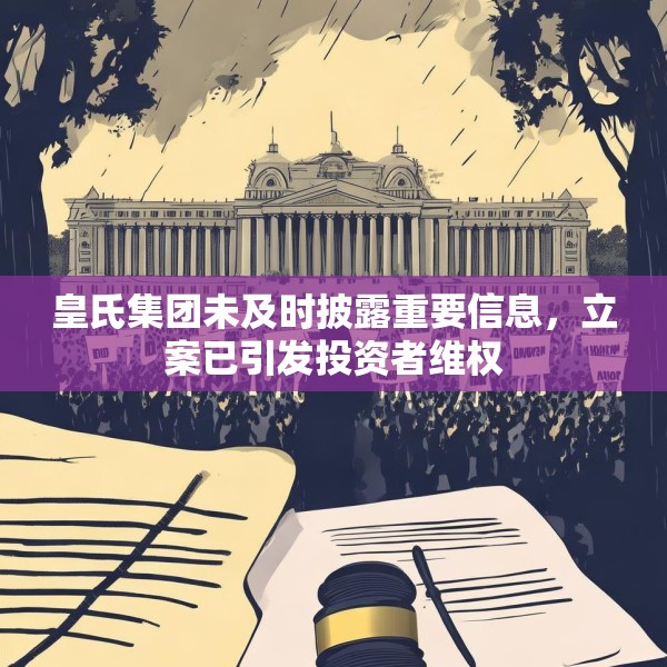 皇氏集团未及时披露重要信息，立案已引发投资者维权