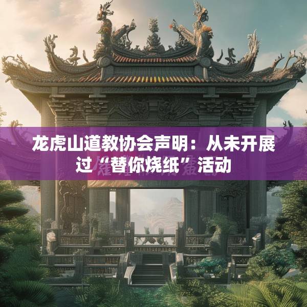 龙虎山道教协会声明：从未开展过“替你烧纸”活动