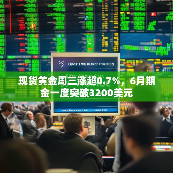 现货黄金周三涨超0.7%，6月期金一度突破3200美元