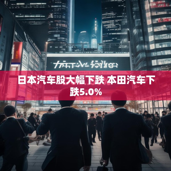 日本汽车股大幅下跌 本田汽车下跌5.0%