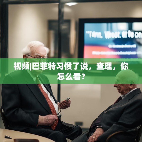 视频|巴菲特习惯了说，查理，你怎么看？