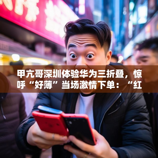 甲亢哥深圳体验华为三折叠，惊呼“好薄”当场激情下单：“红的黑的我都要！”