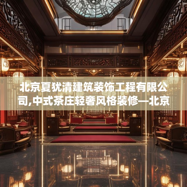 北京夏犹清建筑装饰工程有限公司,中式茶庄轻奢风格装修—北京夏犹清建筑装饰工程有限公司462.a338b339c342fgy.349lkjl