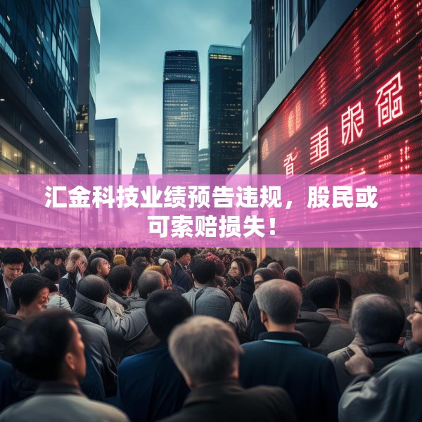 汇金科技业绩预告违规，股民或可索赔损失！