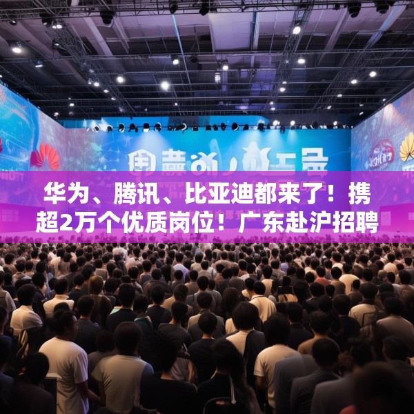 华为、腾讯、比亚迪都来了！携超2万个优质岗位！广东赴沪招聘诚意十足