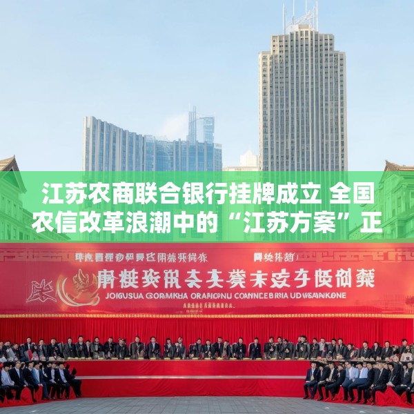 江苏农商联合银行挂牌成立 全国农信改革浪潮中的“江苏方案”正式落地