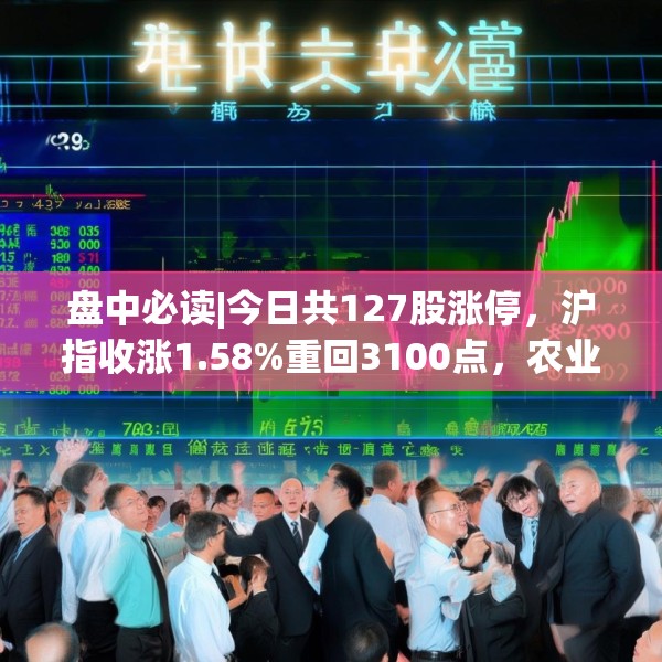 盘中必读|今日共127股涨停，沪指收涨1.58%重回3100点，农业概念集体爆发