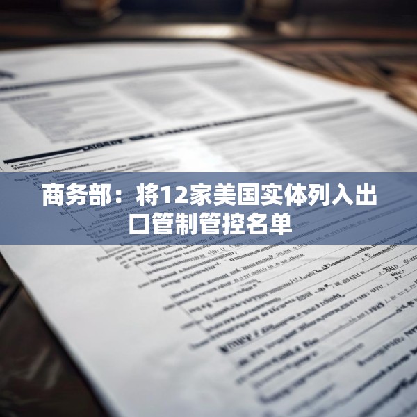 商务部：将12家美国实体列入出口管制管控名单
