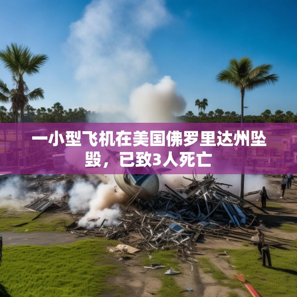 一小型飞机在美国佛罗里达州坠毁，已致3人死亡