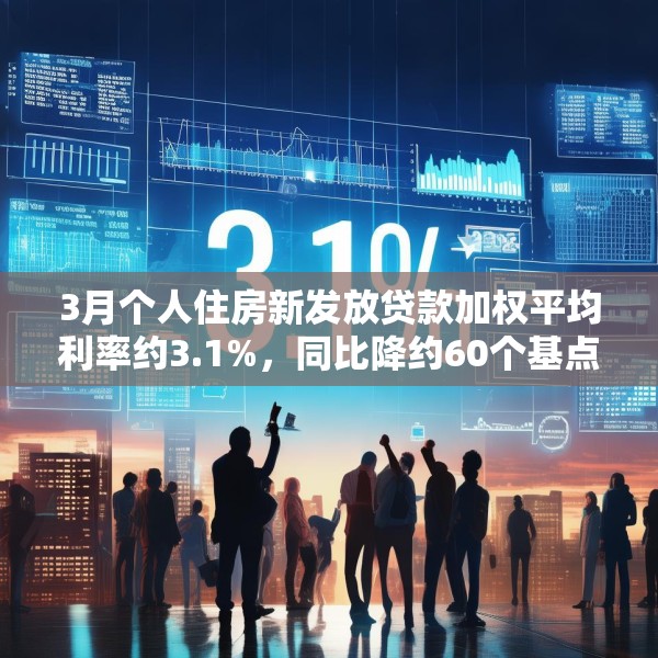 3月个人住房新发放贷款加权平均利率约3.1%，同比降约60个基点