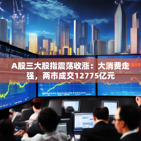 A股三大股指震荡收涨：大消费走强，两市成交12775亿元