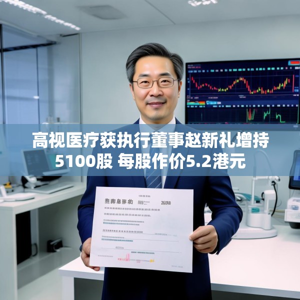 高视医疗获执行董事赵新礼增持5100股 每股作价5.2港元