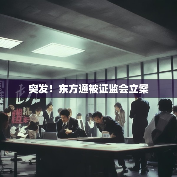 突发！东方通被证监会立案