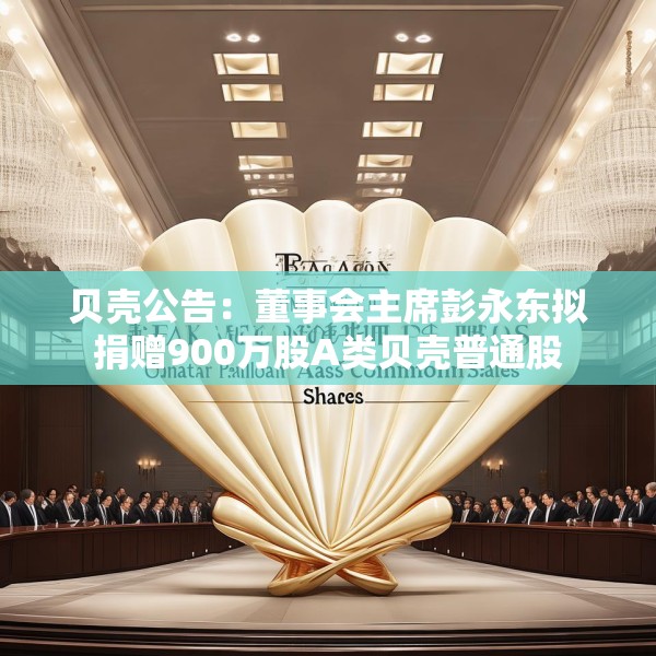 贝壳公告：董事会主席彭永东拟捐赠900万股A类贝壳普通股