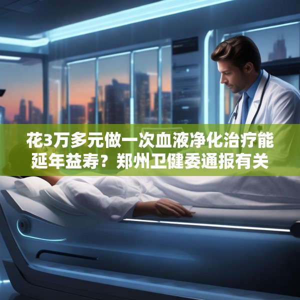 花3万多元做一次血液净化治疗能延年益寿？郑州卫健委通报有关查处情况