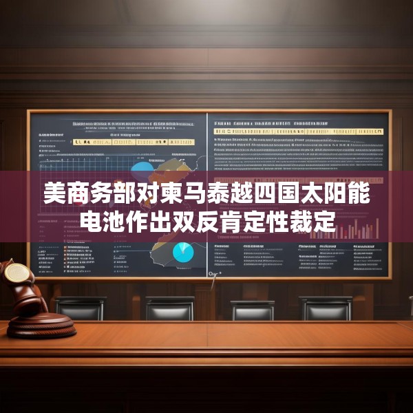 美商务部对柬马泰越四国太阳能电池作出双反肯定性裁定