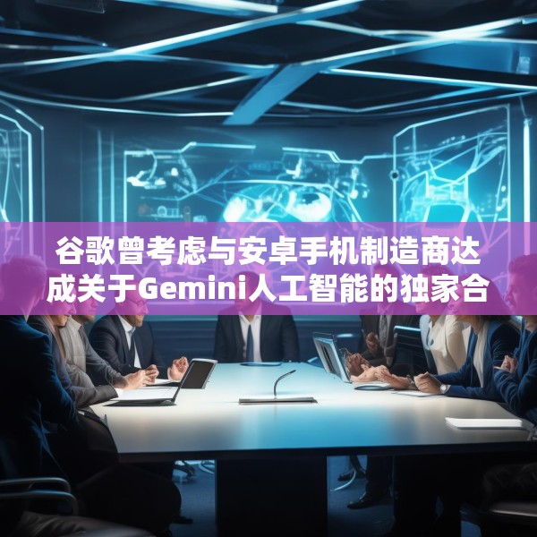 谷歌曾考虑与安卓手机制造商达成关于Gemini人工智能的独家合作协议