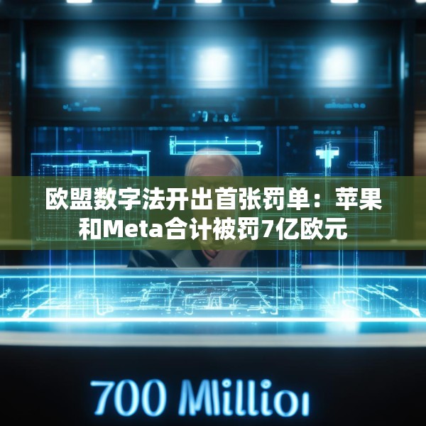 欧盟数字法开出首张罚单：苹果和Meta合计被罚7亿欧元