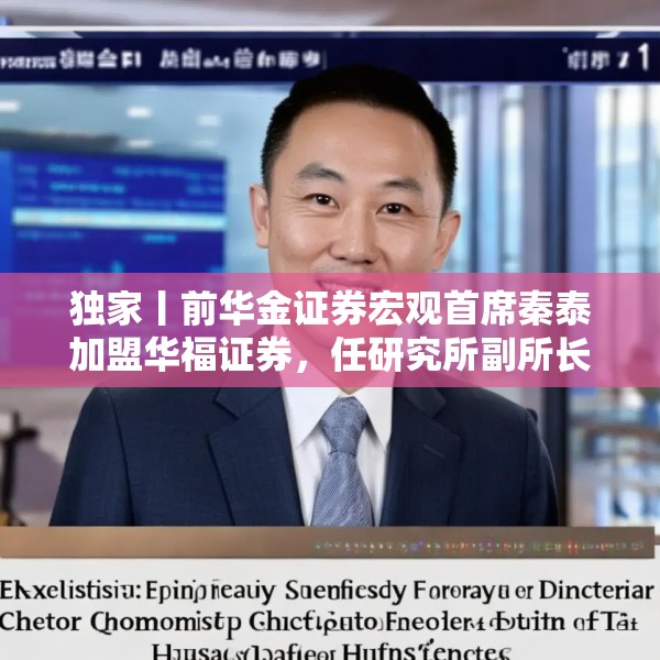 独家丨前华金证券宏观首席秦泰加盟华福证券，任研究所副所长