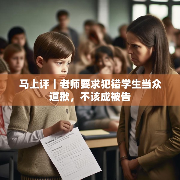 马上评丨老师要求犯错学生当众道歉，不该成被告