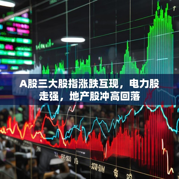 A股三大股指涨跌互现，电力股走强，地产股冲高回落