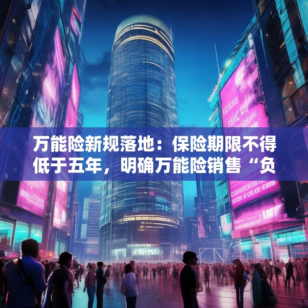 万能险新规落地：保险期限不得低于五年，明确万能险销售“负面清单”