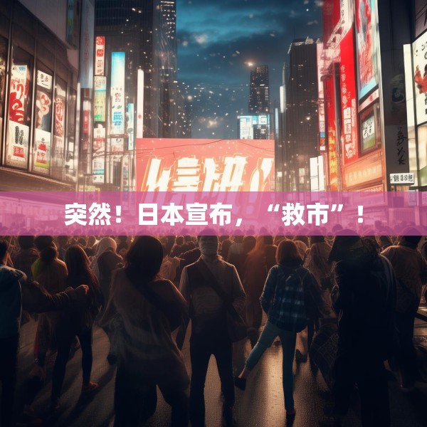 突然！日本宣布，“救市”！