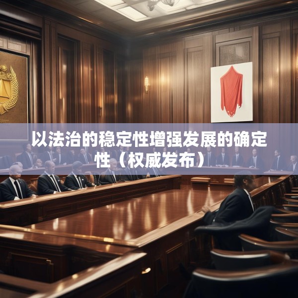 以法治的稳定性增强发展的确定性（权威发布）